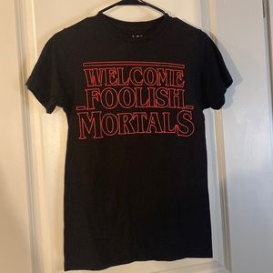 Haunted Mansion Inspired Welcome Foolish Mortals Tee